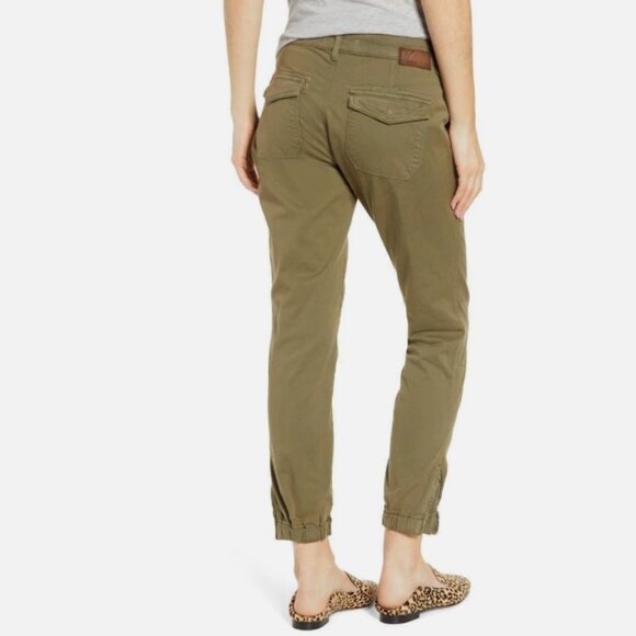 Mavi Ivy Slim Cargo Jeans with Stretch Pockets in Khaki Green Size 27 - Picture 2 of 2